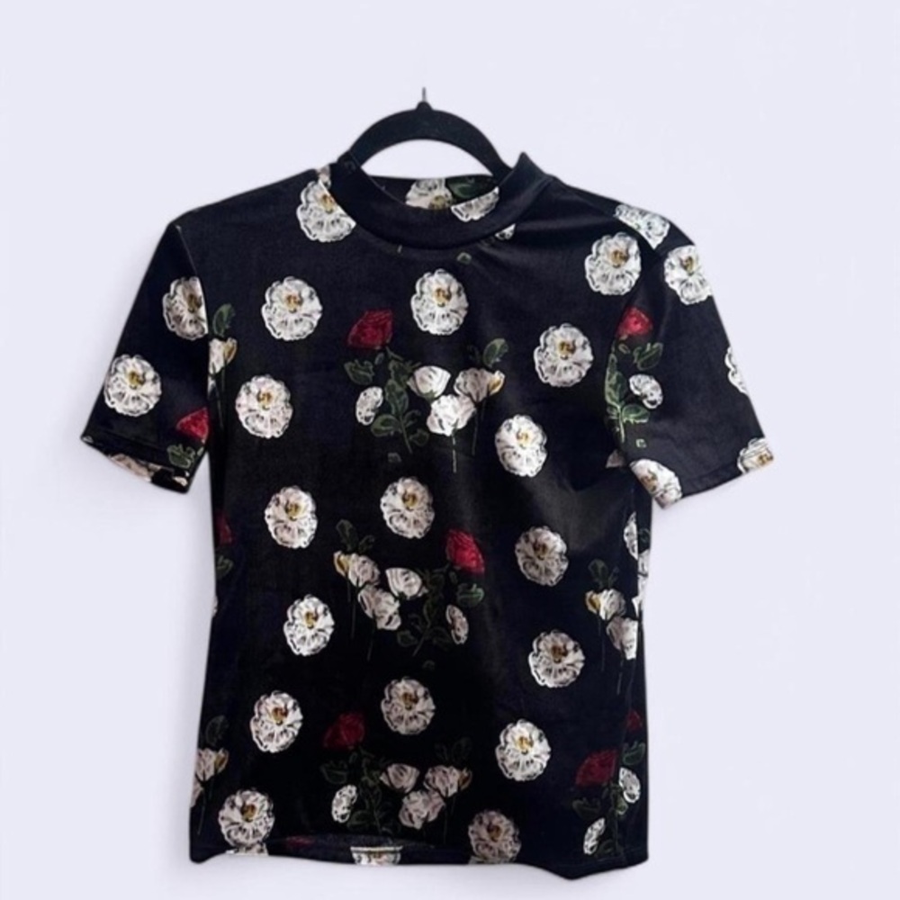 Zara Black Fitted Short Sleeve T-Shirt